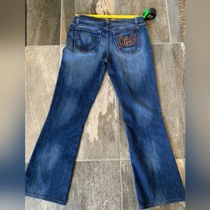 D&G Women's Flare Jeans in Classic Blue